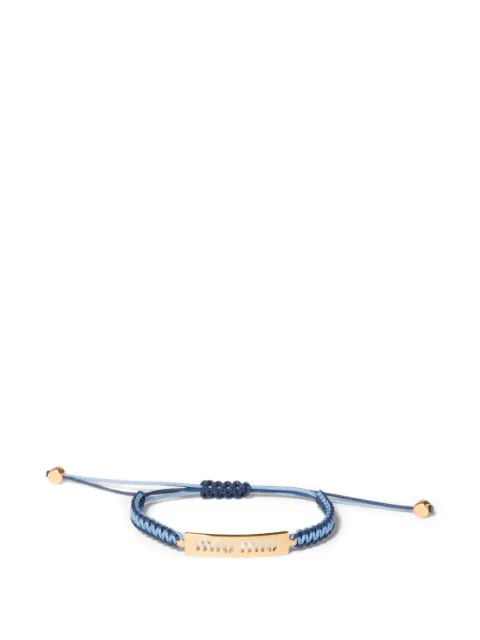 Miu Miu cotton and metal bracelet Gold 5IB7822IHJ
