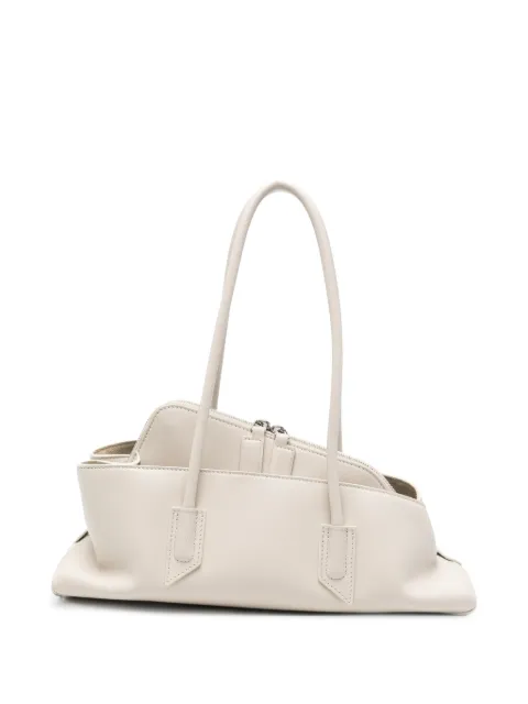 The Attico small La Passeggiata leather shoulder bag Neutrals 261WAH00058LBT019AA