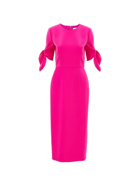 Carolina Herrera tie-sleeve midi dress Pink S2611N531SFR