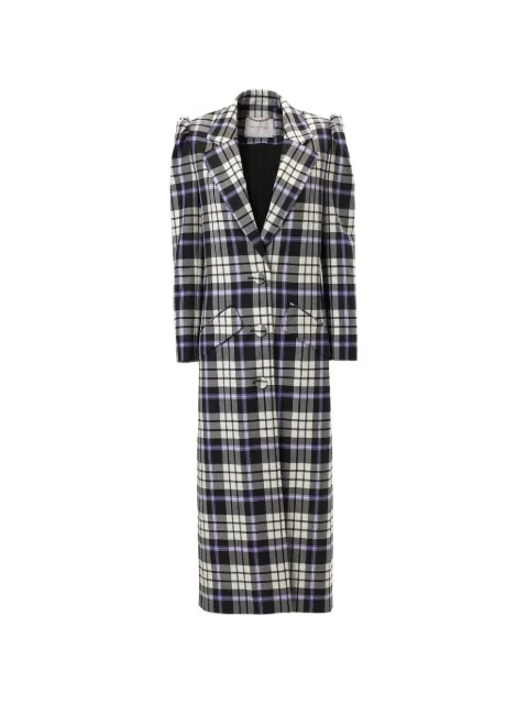 Carolina Herrera plaid single-breasted coat Black S2611N601CHW