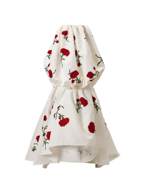 Carolina Herrera carnation-embroidered bubble gown White S2611E705SFA