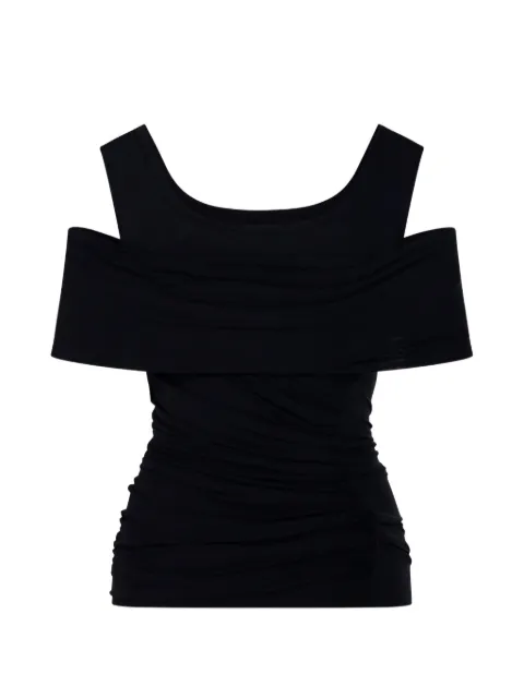MARANT ÉTOILE cold-shoulder top Black T0827FAD1K05E