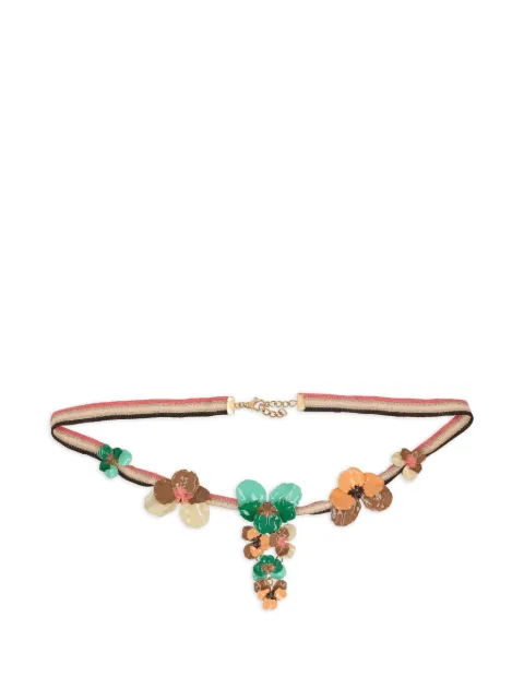 M Missoni Vintage floral striped necklace Neutrals MR03122568