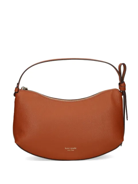 Kate Spade Loop zip leather shoulder bag Brown KM487