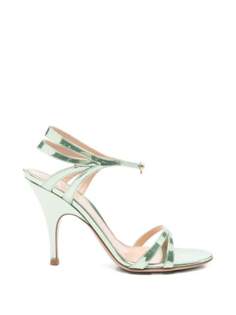 Gianvito Rossi metallic strap heeled sandals Green G3275295RICMET