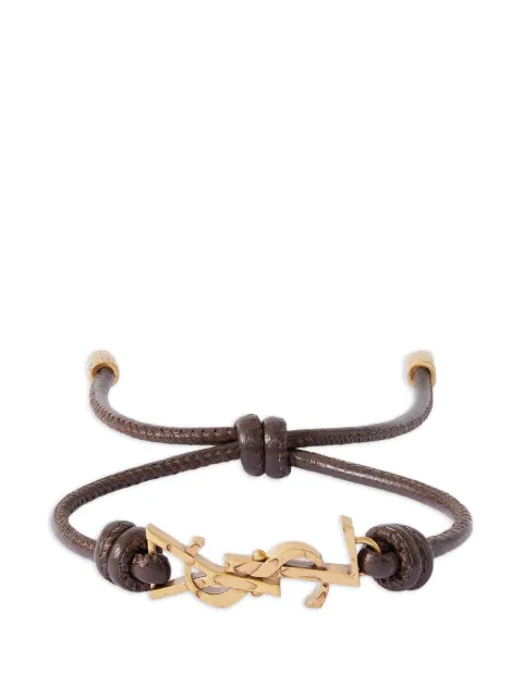 Saint Laurent Cassandre leather bracelet Gold 861459AAD2P2596