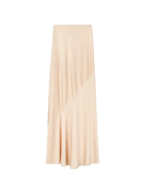 Ermanno Scervino matte satin long maxi skirt Neutrals D482O354XZV