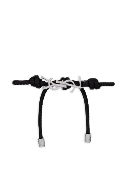 Saint Laurent Cassandre-plaque bracelet Silver 861459AAEKF1000