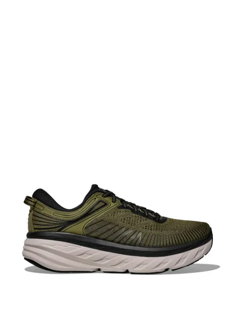HOKA Bondi 7 textured sneakers Green HK1110518