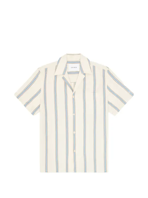 Les Deux Lawson striped short-sleeved shirt Neutrals 1001389