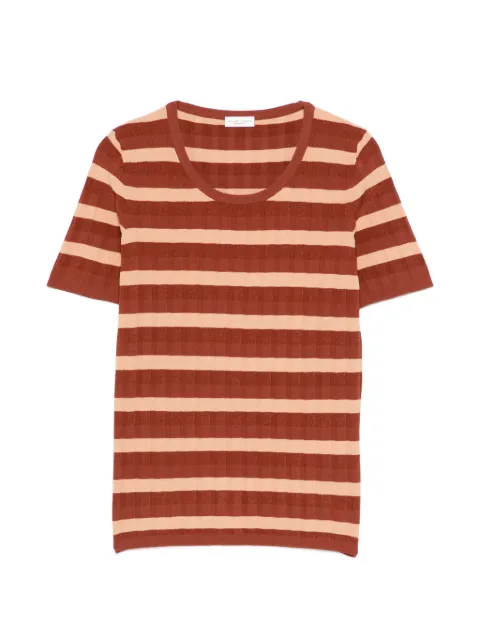 Roberto Collina striped short-sleeve T-shirt Orange 261FXA32021