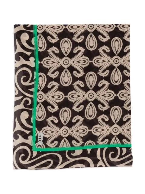 Niu floral print scarf Brown SS26900T350