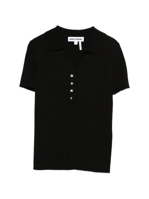 DKNY buttoned knitted top Black DJ6R0236