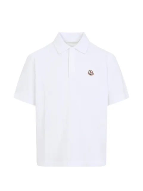 Moncler patch polo shirt White L10918A0002489A16
