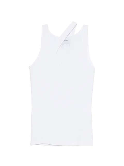 Halfboy cut-out ribbed tank top White HS261WT010