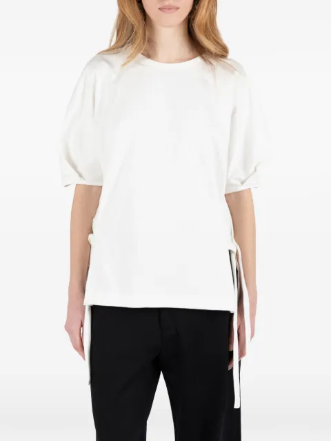 Société Anonyme side-tie T-shirt White RBTOPSA18W98CN100