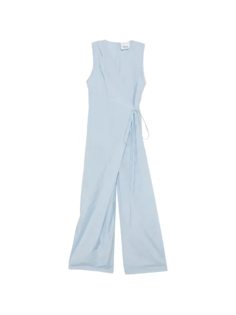 Erika Cavallini V-neck sleeveless jumpsuit Blue P6SF05