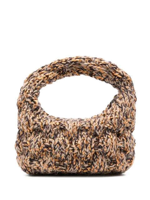 Maria La Rosa Nappy bronze knitted tote bag Brown WBW2528