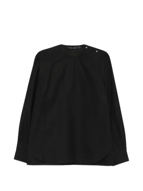 Sofie D'hoore button-shoulder long-sleeve blouse Black BARELCTOP