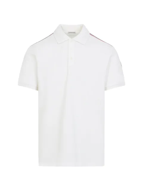 Moncler stripe polo shirt Neutrals L10918A0003189A16