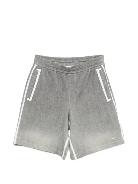 Emporio Armani herringbone side-stripe shorts Grey EM005193AF10013