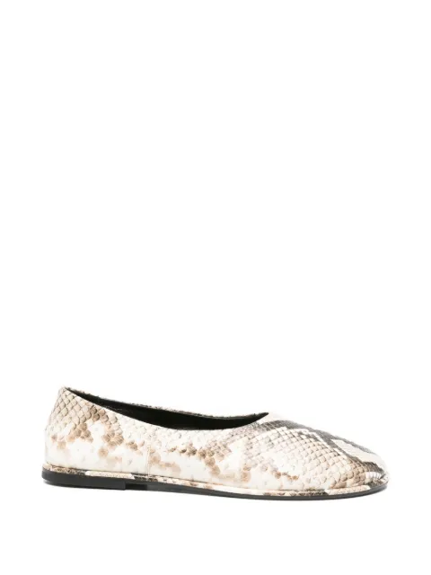 Teurn Studios Suri snake-print flat pumps Neutrals WBALLERINASURI77