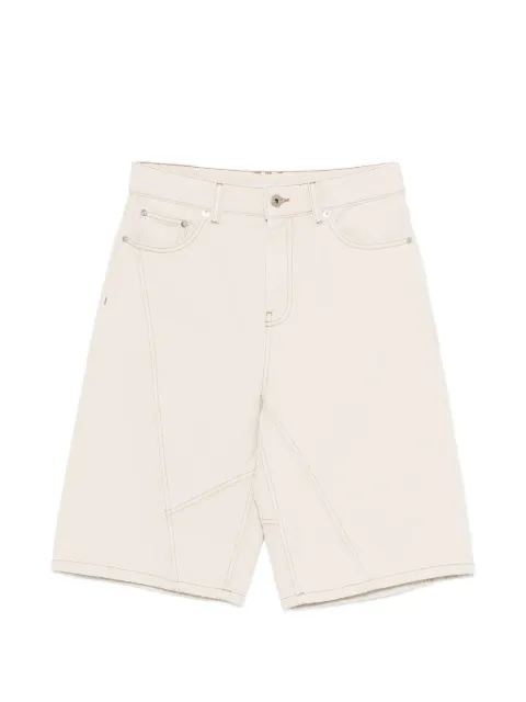 Halfboy panelled contrast-stitch shorts Neutrals HS261WB004