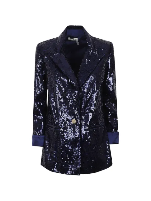 alice + olivia buttoned blazer Blue CC511E09206B401