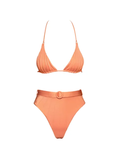 Noire Swimwear belted bikini Orange NSW485ORANGE