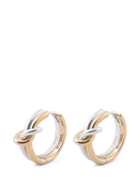 NORMA JEWELLERY Hydra knot-detail hoop earrings Silver HYDRAHOOPEARRINGSGOLDSILVER