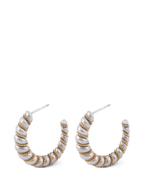 NORMA JEWELLERY Lynx twist hoop earrings Silver LYNXEARRINGSGOLDSILVER