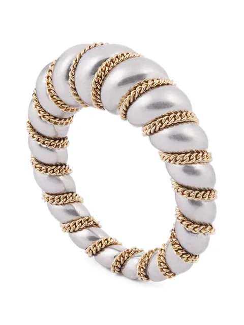 NORMA JEWELLERY Lynx twisted chain ring Silver LYNXRINGGOLDSILVER