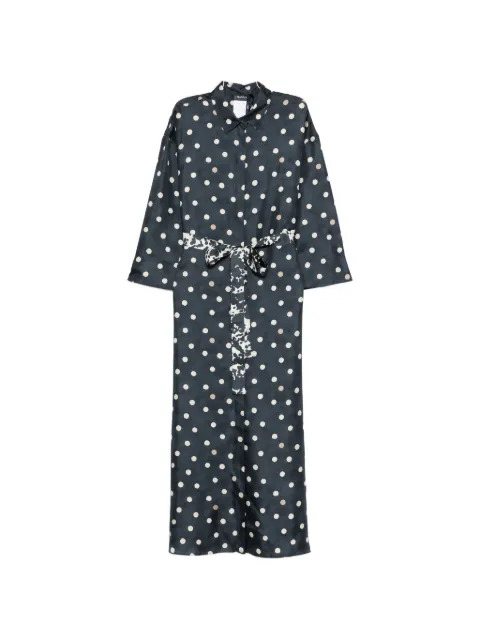 'S Max Mara polka dot long-sleeved dress Blue 2619221053600