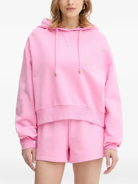 Just Cavalli logo-embroidered hoodie Pink 80PAIE15CF100