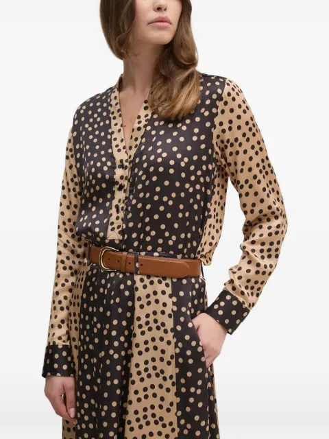 La Petite Française Banale polka-dot buttoned top Black PFBANALE