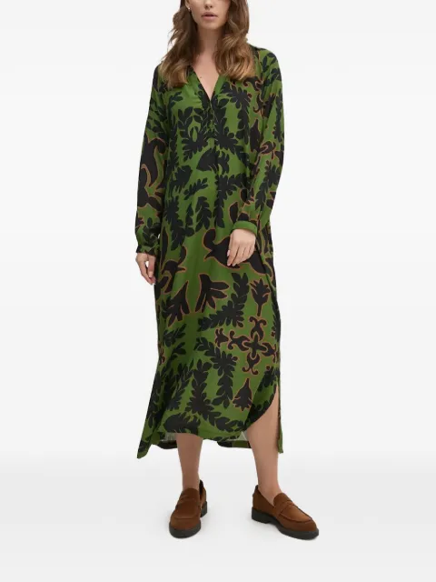 La Petite Française Reconnue floral belt maxi dress Green PFRECONNUE