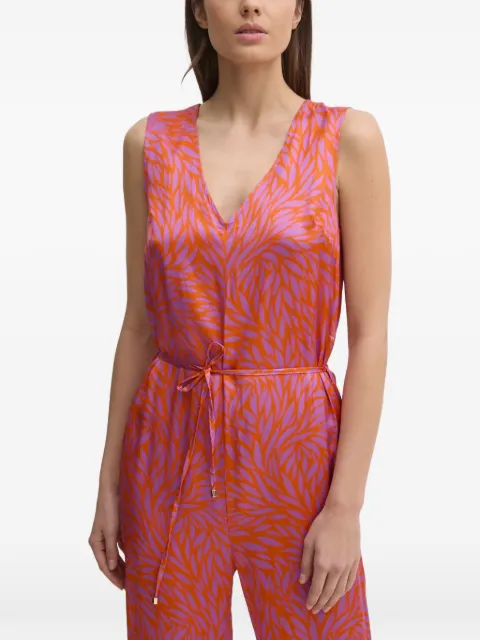 La Petite Française Colette V-neck floral-print jumpsuit Pink PFCOLETTE