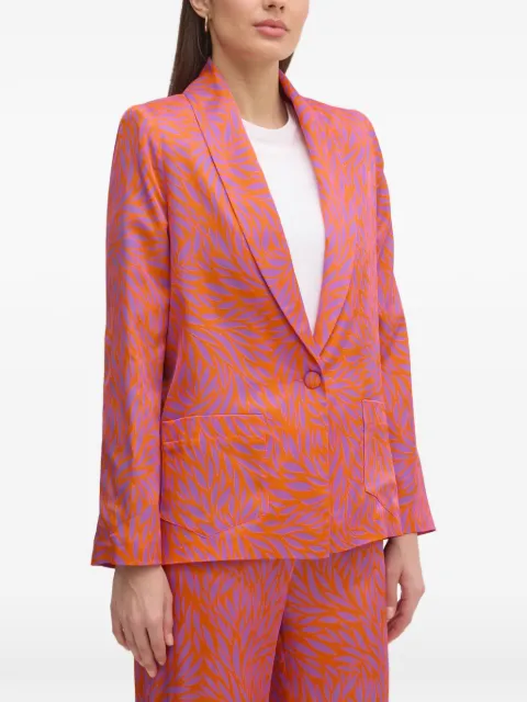La Petite Française Vernon leaf-print blazer Orange PFVERNON