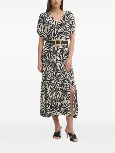 La Petite Française Romuald floral-print midi dress Neutrals PFROMUALD