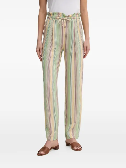 La Petite Française Petrus striped drawstring trousers Green PFPETRUS