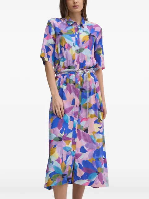 La Petite Française Roger floral short-sleeved midi dress Blue PFROGER
