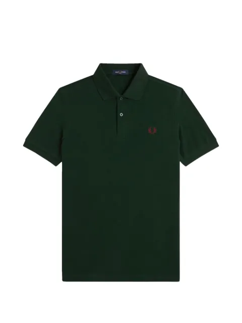 Fred Perry logo-detail polo shirt Green FPM60005715B