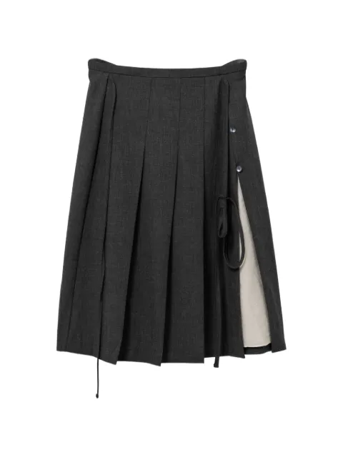 La Piscine midi plisse skirt Grey LPSSKLS8102XQ