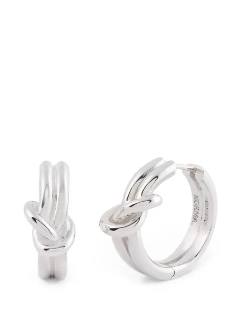 NORMA JEWELLERY knot-detail earrings Silver HYDRAHOOPEARRINGSSILVER