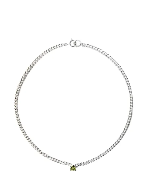 NORMA JEWELLERY peridot trillion necklace Silver PERIDOTTRILLIONNECKLACESILVER