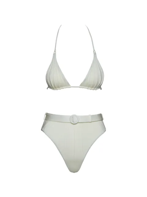 Noire Swimwear belted bikini Neutrals NSW485PEARL