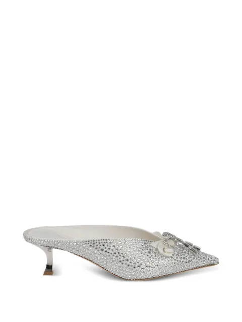 Jimmy Choo Auria embellished mules Silver AURIAMULEBTN
