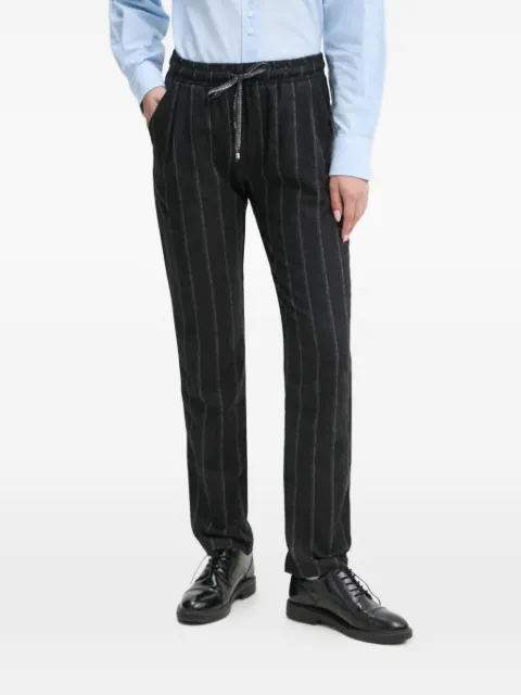 La Petite Française Poli pinstripe drawstring trousers Grey PFPOLI