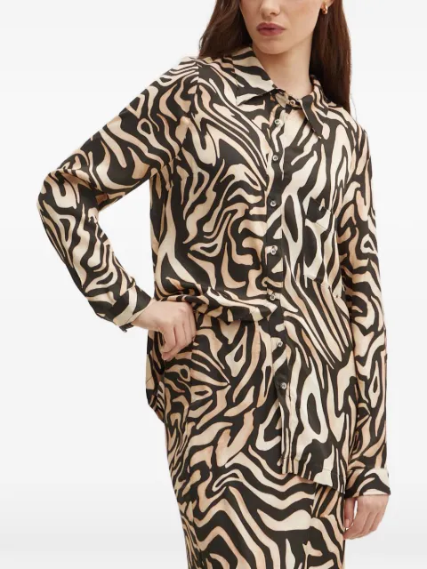 La Petite Française Chocolat animal-print button shirt Neutrals PFCHOCOLAT