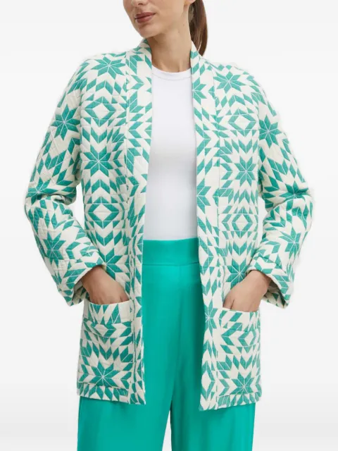 La Petite Française Video geometric-pattern jacket Green PFVIDEO